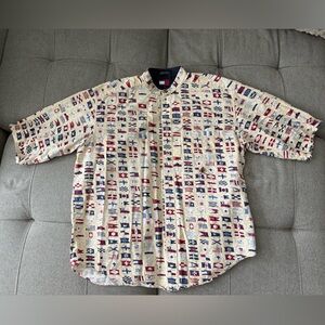 Vintage Tommy Hilfiger Nautical Flag Print Shirt